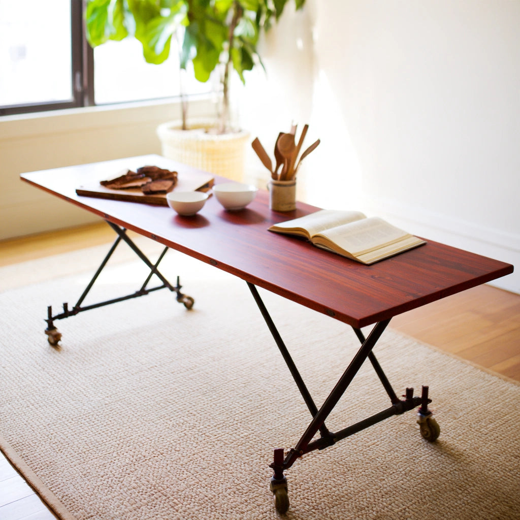 Inklapbare tafel van hout, kleur bruin