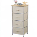 Bureau-organizer met stoffen bekleding, met vier niveaus, kleur wit