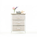 Bureau-organizer met stoffen bekleding, met vier niveaus, kleur wit