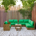 Bamboe tuinset van bamboe, kleur groen